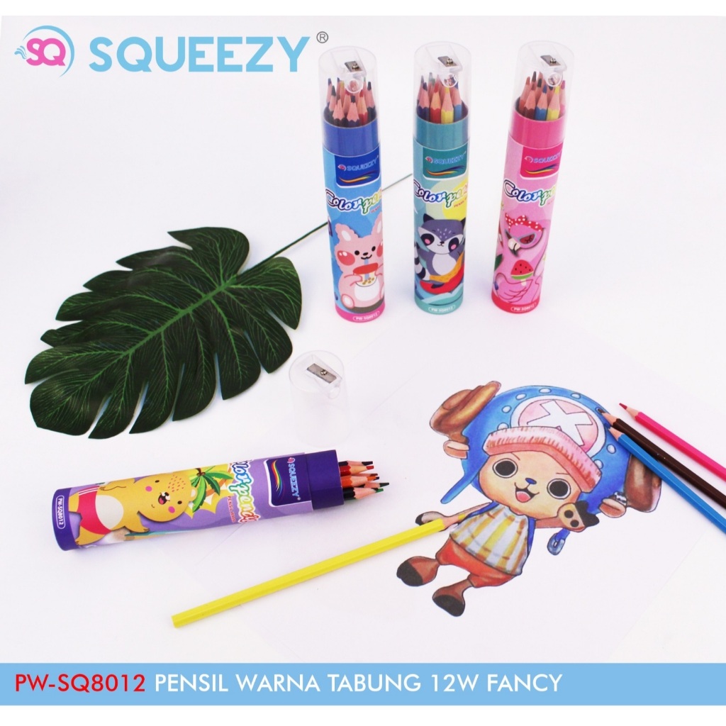 

SQUEEZY Pensil Warna Tabung 12warna (PW-SQ8012)