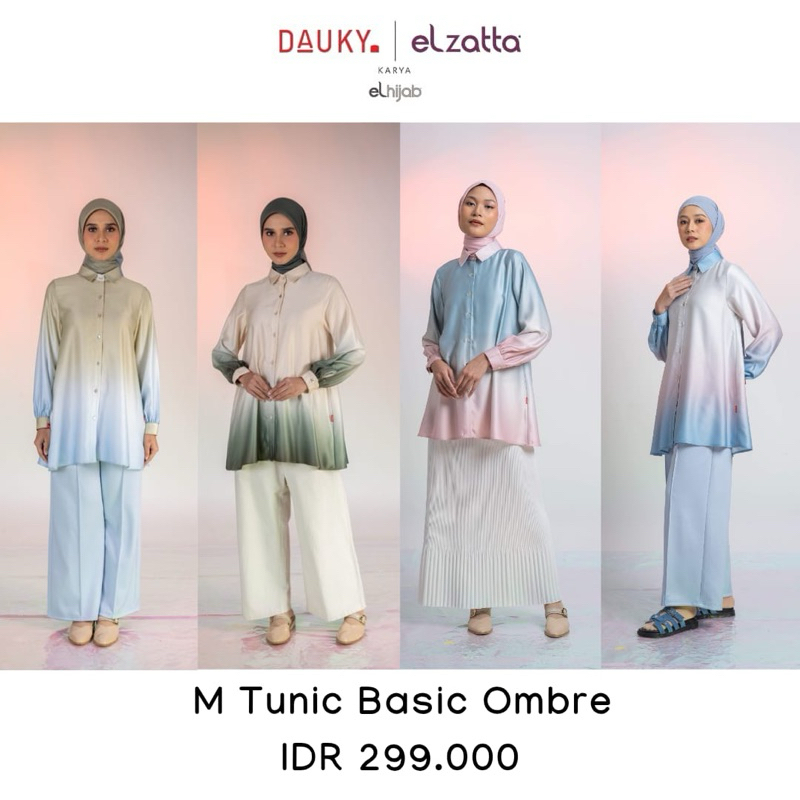M Tunic Basic Ombre Dauky Baju Atasan Wanita