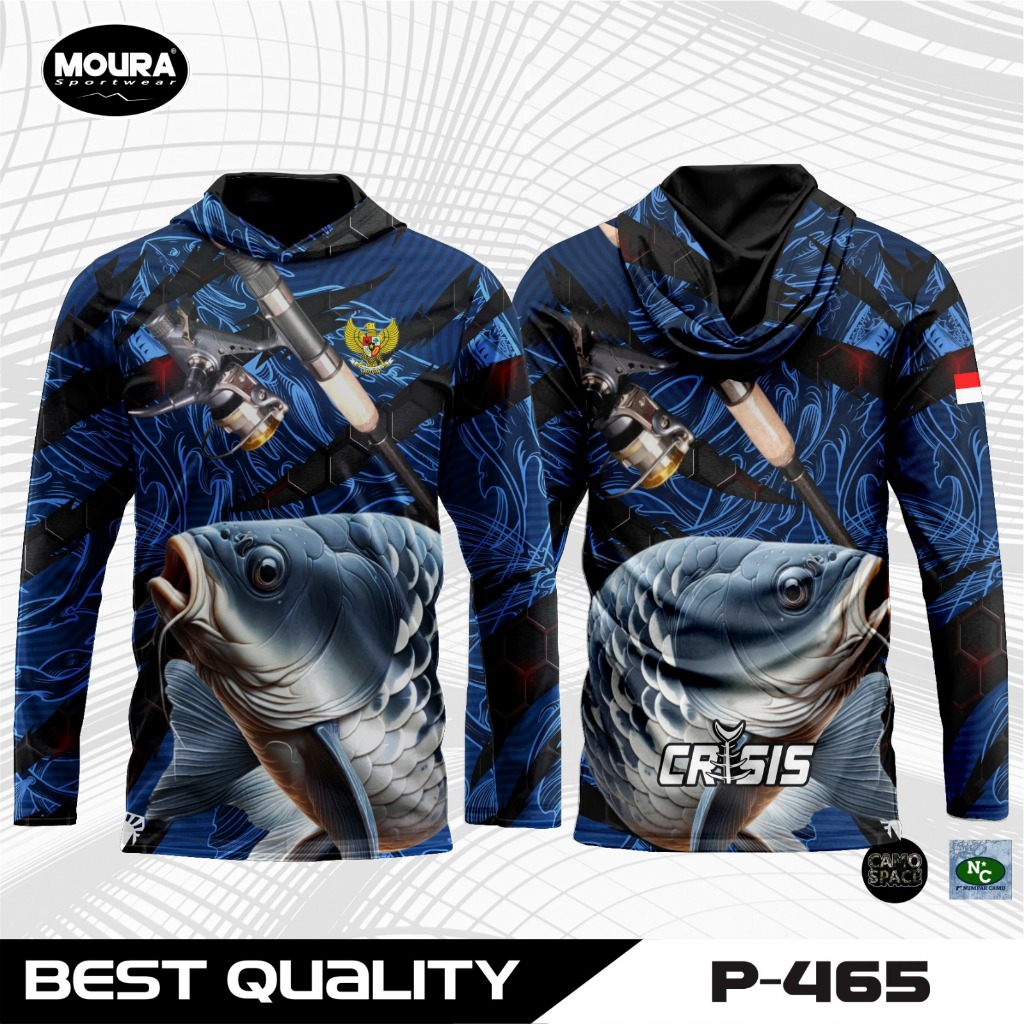 Jersey Hoodie Mancing Motif Keren Bisa Custom Nama Logo Tim Full Printing Gratis Buff