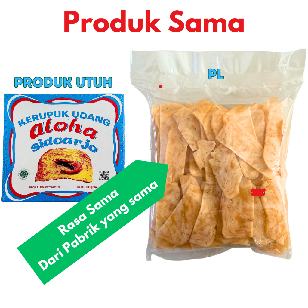 

Aloha Kerupuk Udang Super Sisa Produksi Afkiran PL 500g
