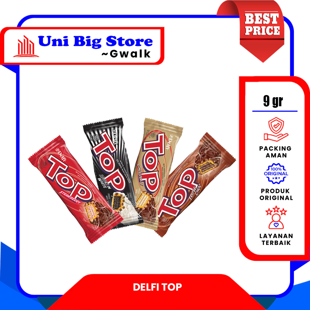 

DELFI TOP WAFER CHOCOLATE - STRAWBERRY - BLACK IN WHITE - TRIPLE CHOC - 9 gr