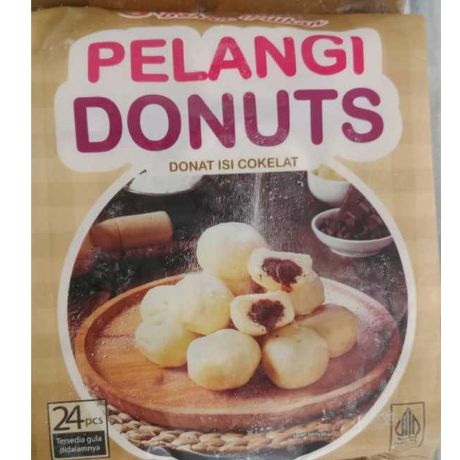 

Pelangi Donut isi coklat 24 pcs