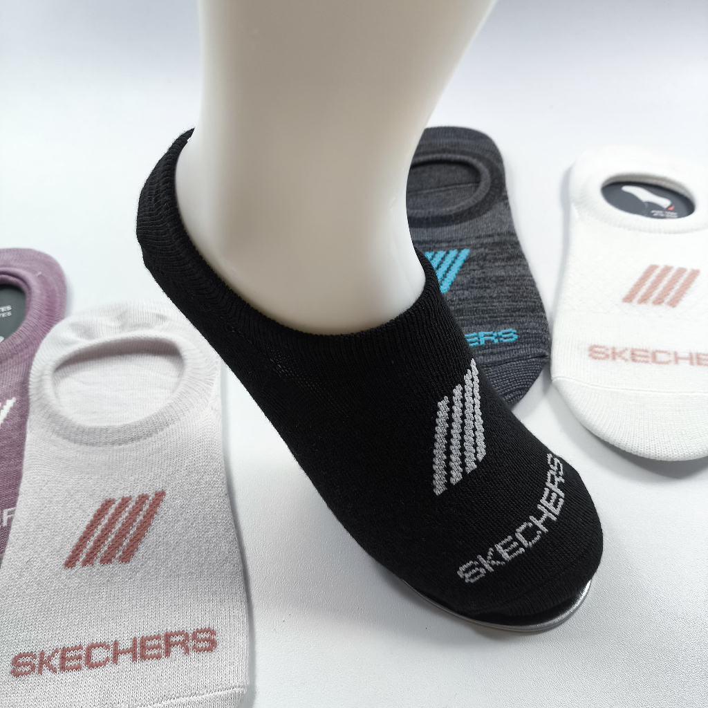 Kaos Kaki Skechers Invisible Women Socks Non Terry Liner Microfiber