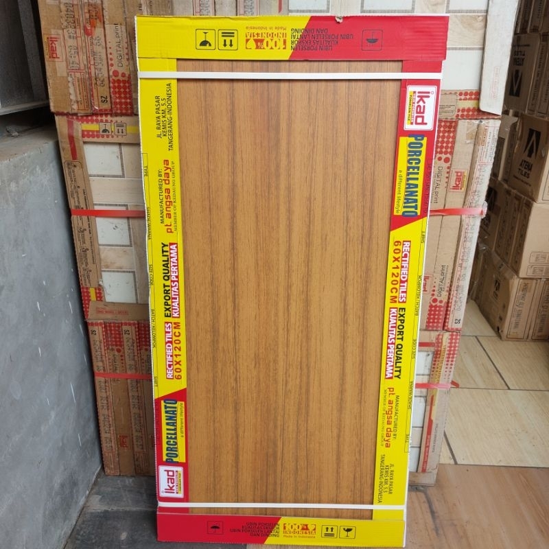 Granit motif kayu 60x120 Mahogany wood ikad