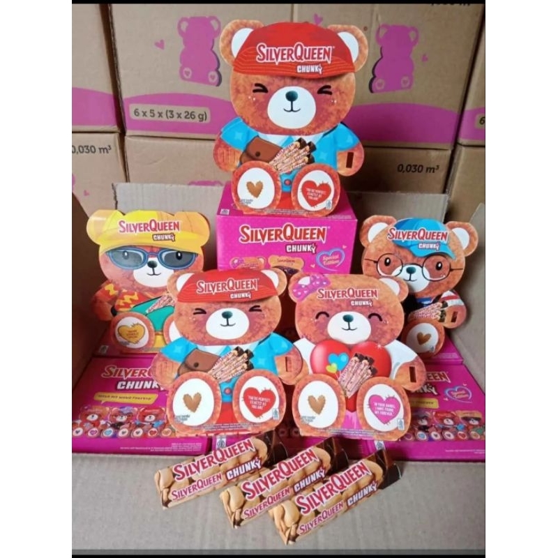 

Silverqueen Chunkybar bear 26gr box an