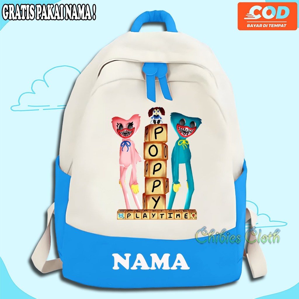 Tas Sekolah Anak Poppy Playtime Tas Ransel Anak Poppy Playtime - Backpack Poppy Playtime (GRATIS NAM