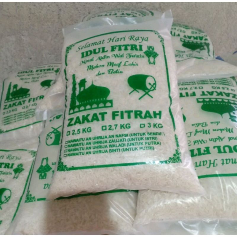 

beras zakat fitrah kemasan