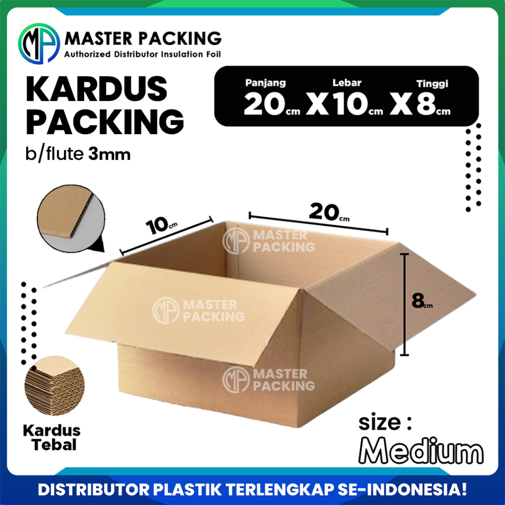 

Kardus Packing 20 X 10 X 8CM Cardboard Box Kotak Box Kartun Dus Polos Harga Ecer