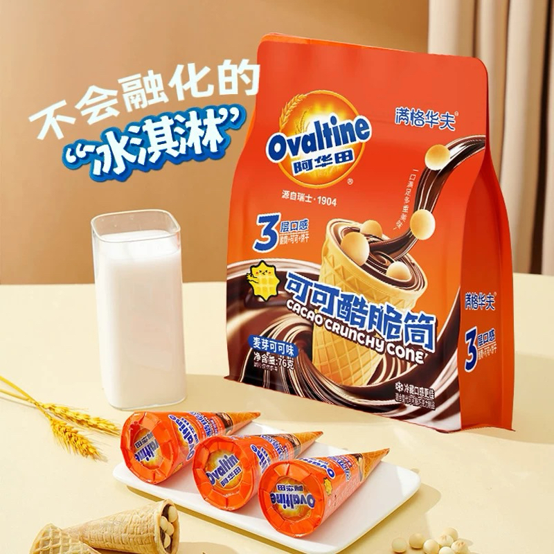

Ovaltine Cacao Crunchy Cone Artadpl 190gr pack isi 10pcs