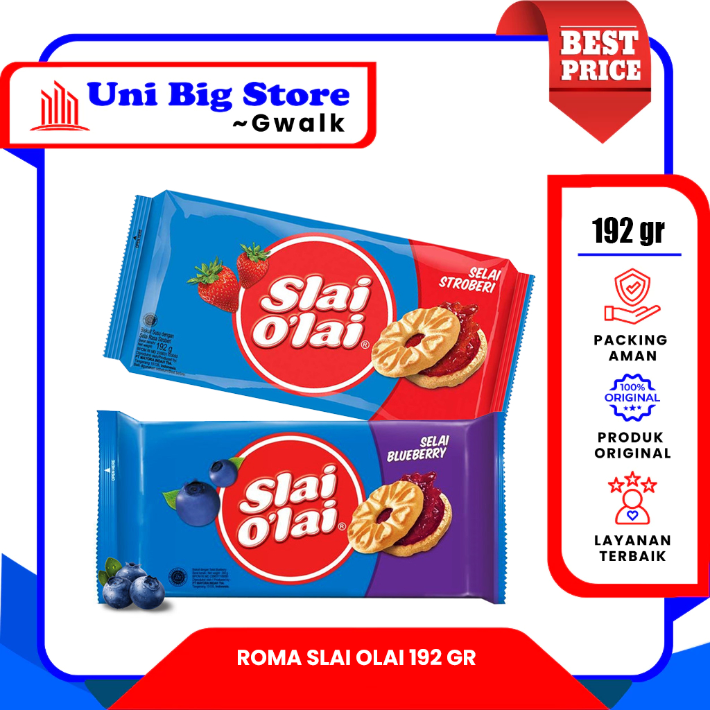 

ROMA BISKUIT SLAI OLAI O LAI SELAI STRAWBERRY - BLUEBERRY - 192 gr