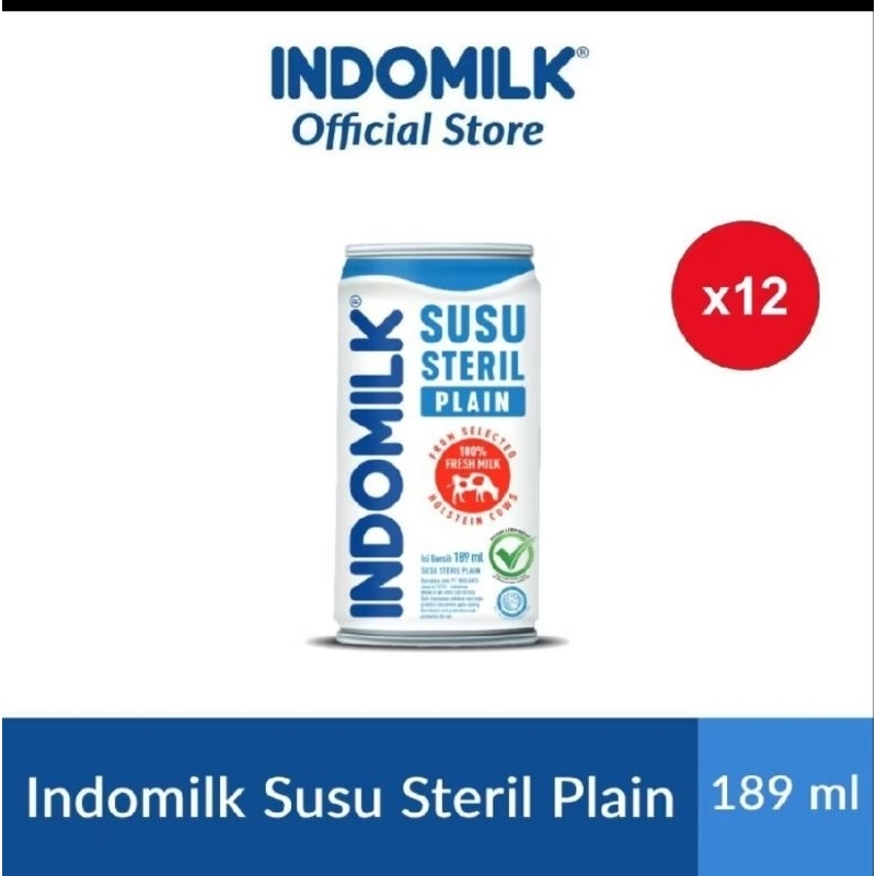 

INDOMILK Susu Steril Plain x 12pcs