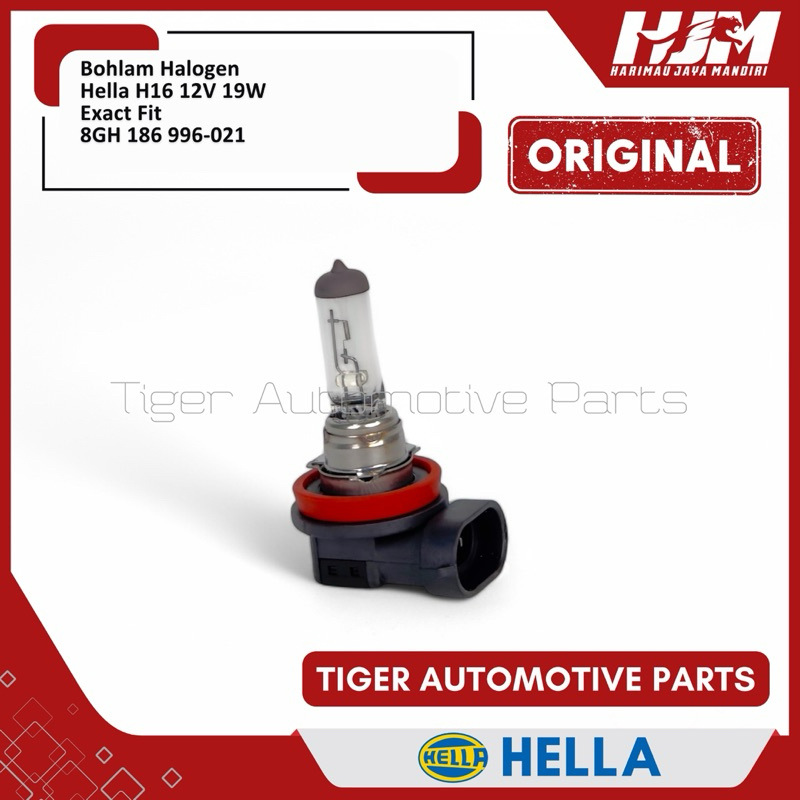 Bohlam Lampu Halogen Hella H16 12V 19W Exact Fit 8GH 186 996-021 Original RB5
