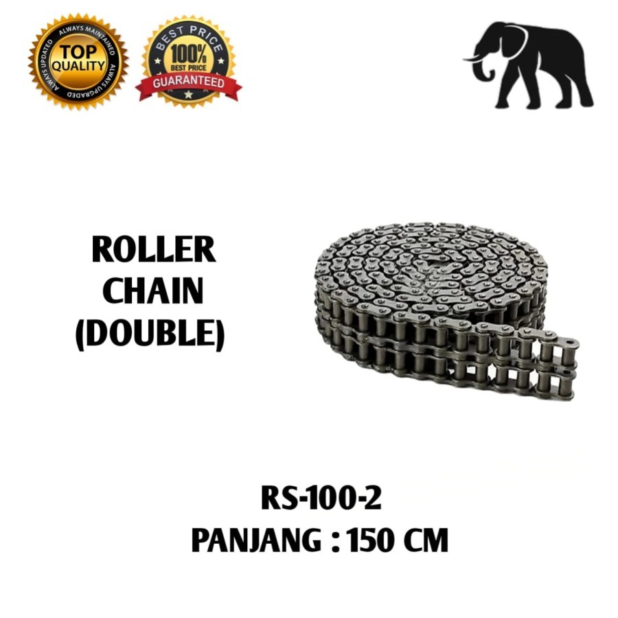 Rantai Roller Chain RS 100 X 2 double ROLLER CHAIN RS 100 X 2 DOUBLE RANTAI GIGI
