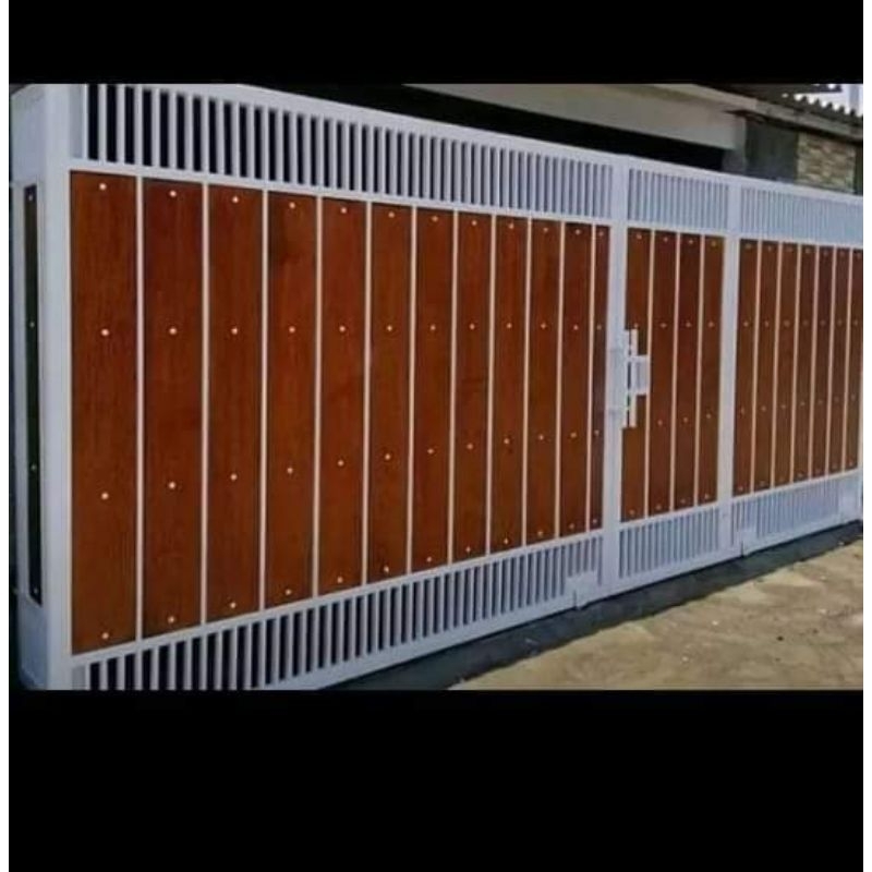 pagar besi minimalis kombinasi grc/ pintu pagar rumah/pagar gerbang rumah