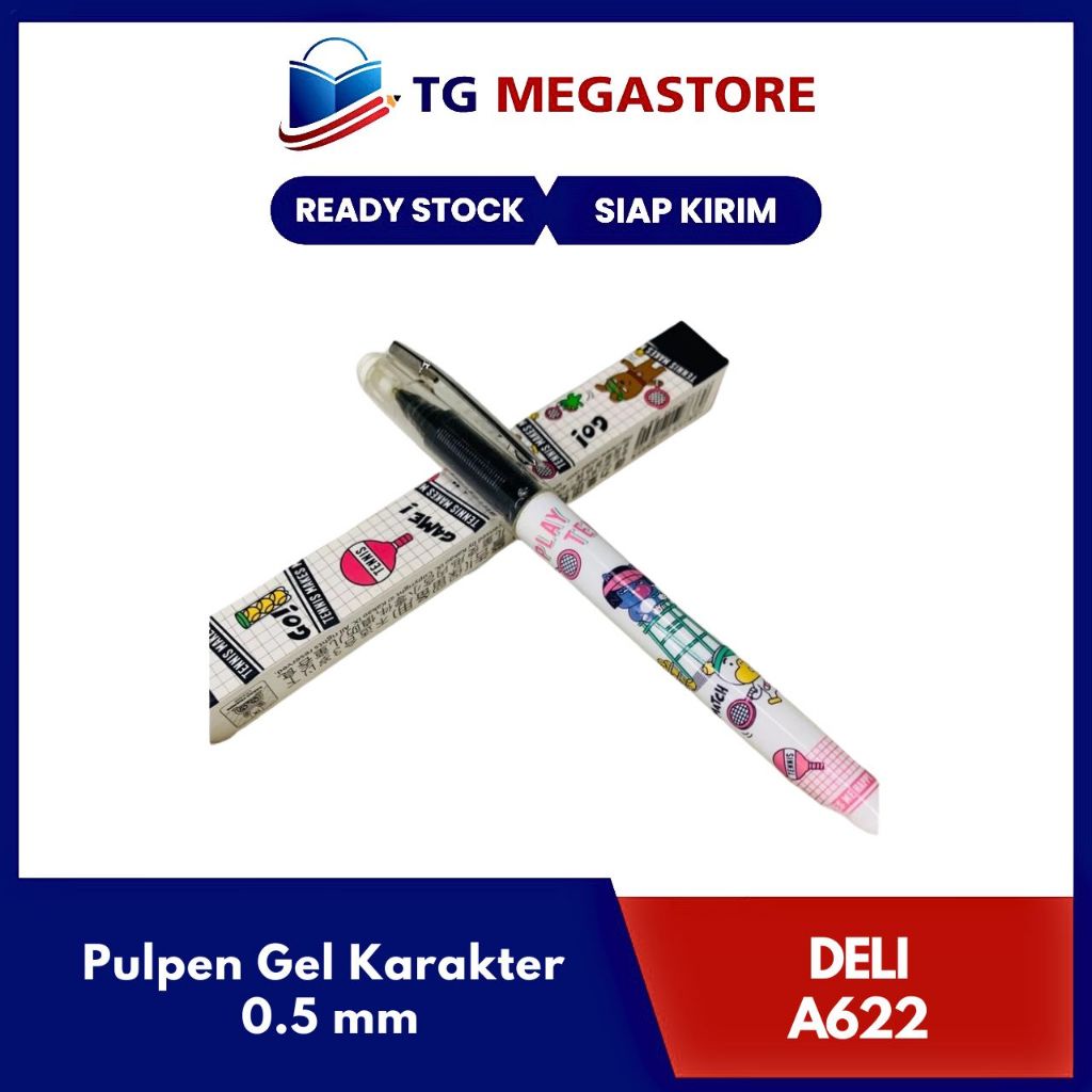 

Pulpen Gel Deli Karakter 0.5 mm - A622
