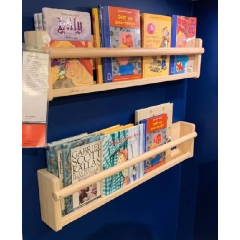 Rak buku minimalis tempel dinding