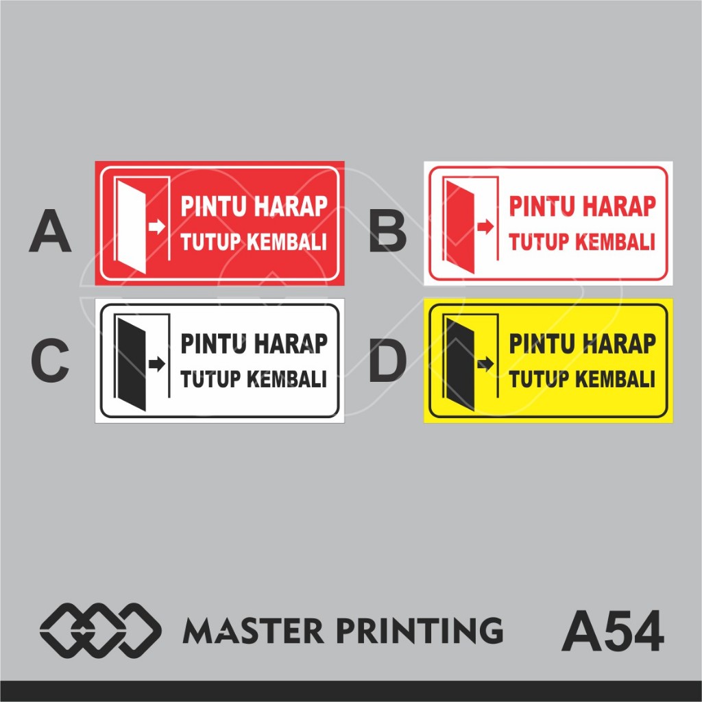 

A54 - Akrilik Pintu Harap Tutup Kembali, Acrylic Sign, Tahan Air, Termurah, dan Bisa Custom