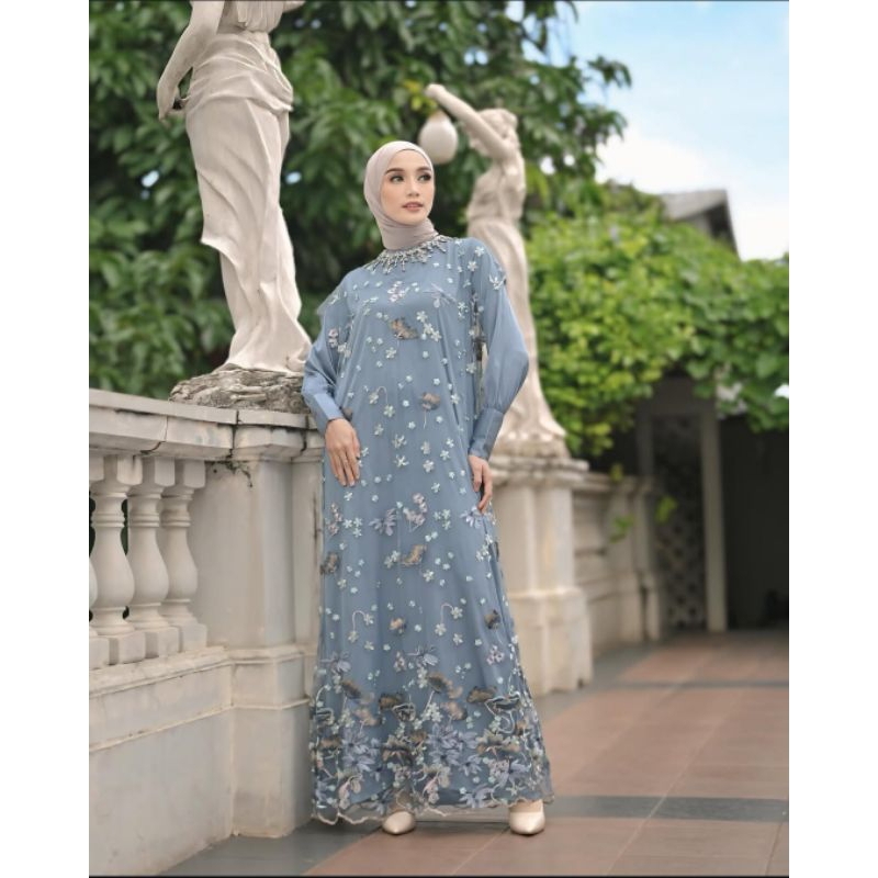 Teratai Dress | Crystabella Dress Vanilla Hijab By VanillaHijab
