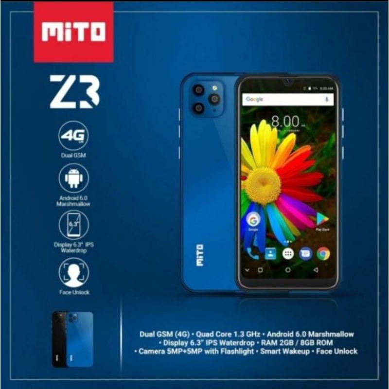 Hp Android smartphone hp mito z3 ram
2gb promo cuci gudang