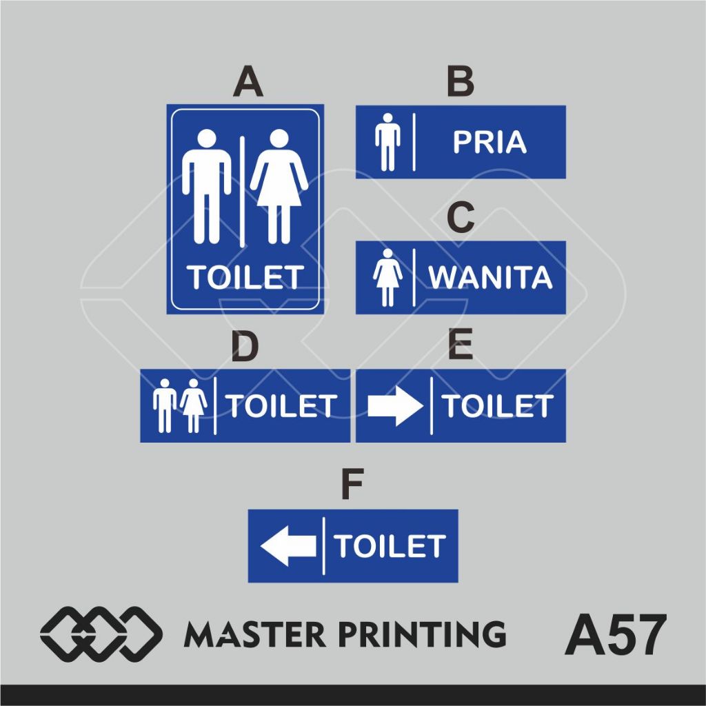 

A57 - Acrylic Sign, Stiker Akrilik Toilet Pria dan Wanita, Tahan Air, Murah, Bisa Custom