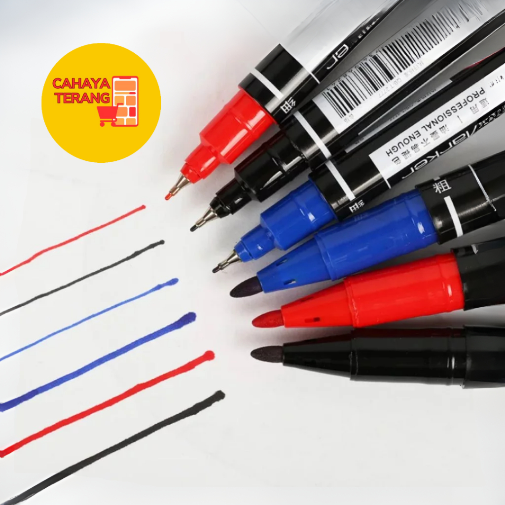 

CT PULPEN SPIDOL 2 IN 1 PENA MARKER DUA FUNGSI DUAL TIP/SPIDOL PERMANEN PERMANENT MARKER