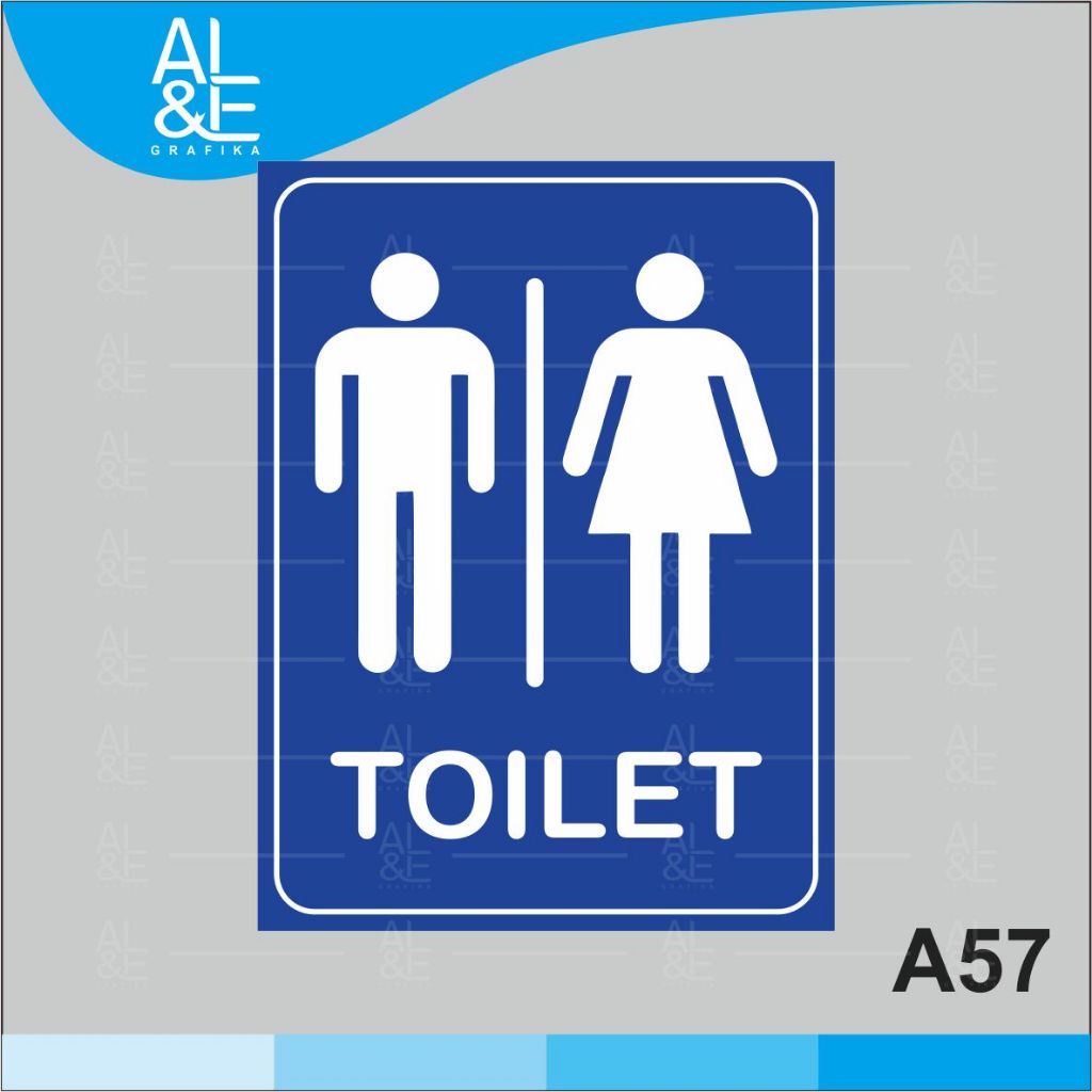 

A57 - Acrylic Sign, Stiker Akrilik Toilet Pria dan Wanita, Premium dan Tahan Air, Bisa Custom