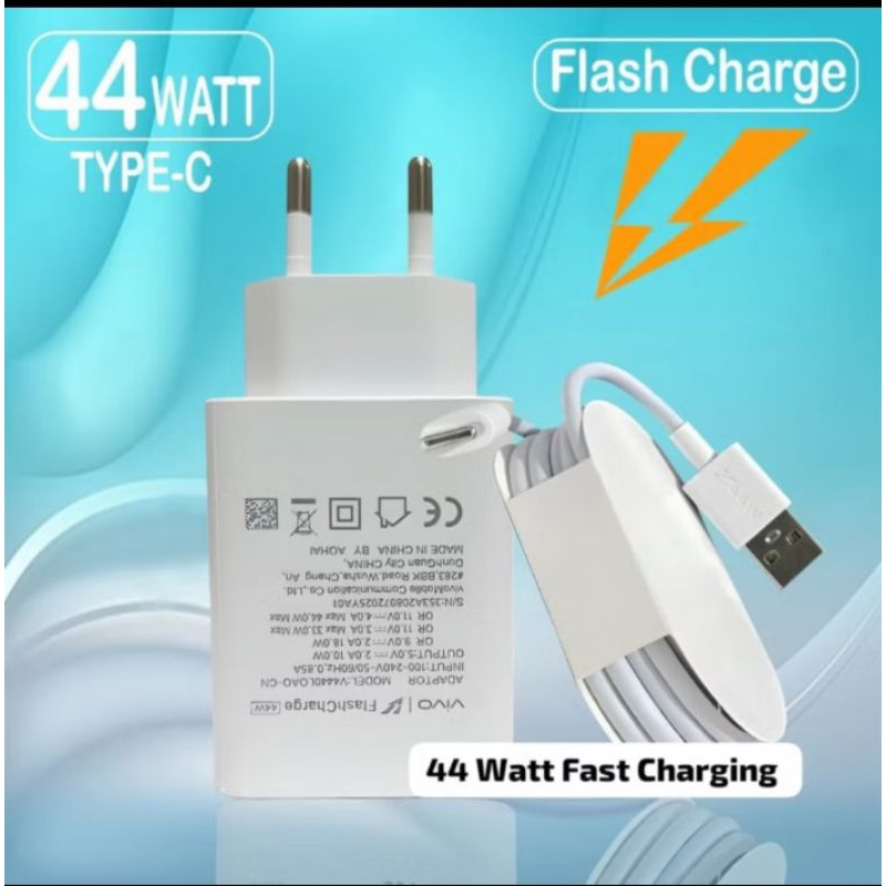 Charger Vivo 44watt Flash Charging