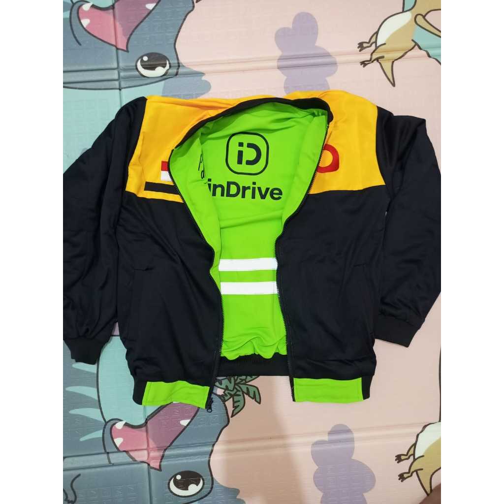 JAKET INDRIVE ORI MAXIM SETENGAH HITAM BORDIR