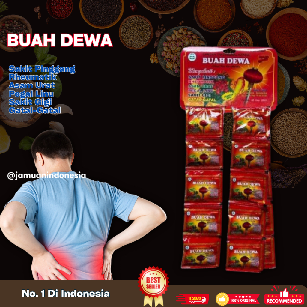 

Kapsul Buah Dewa Original Renceng Obat Herbal Asam Urat Pegal Linu