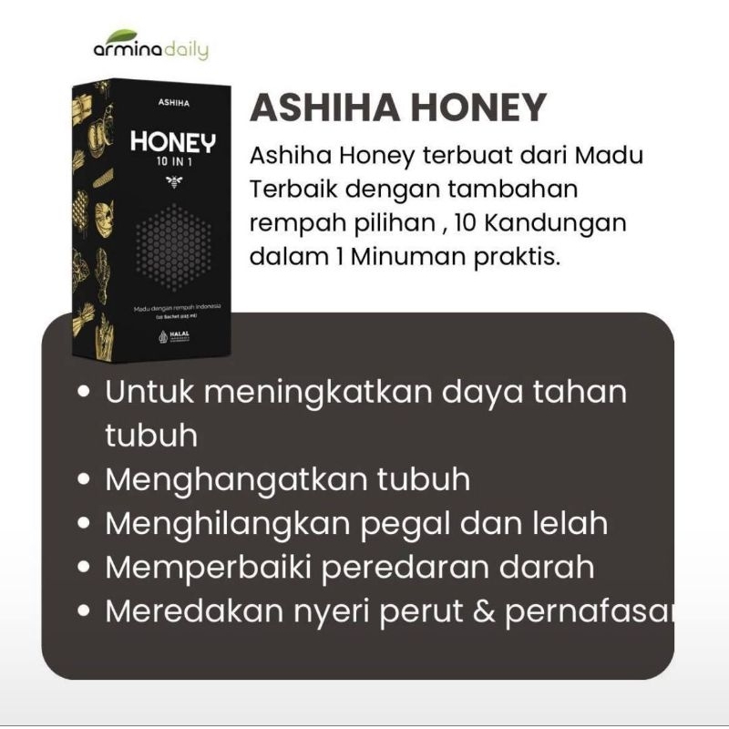

Ashiha Honey Arminadaily, Madu Dengan Rempah Indonesia