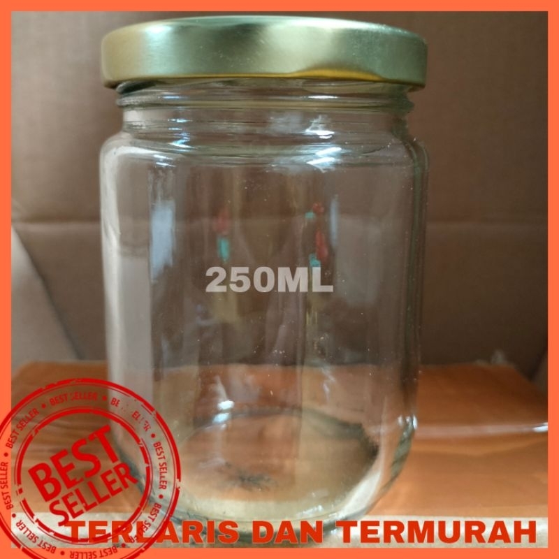 toples jar 250ml, jar kaca 250ml, toples kaca 250gr