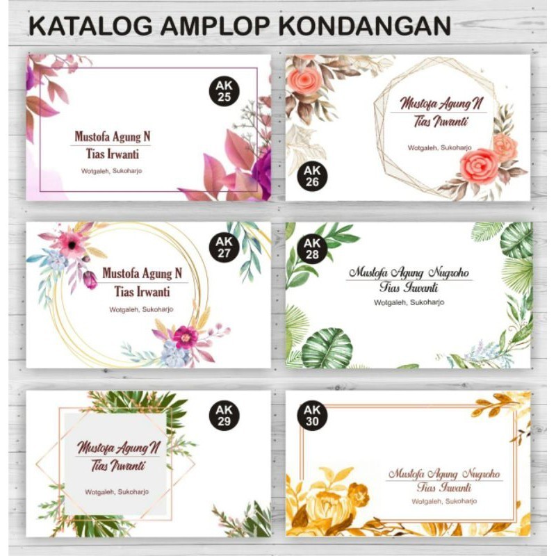

Amplop Custom | Amplop Kondangan / Pernikahan / Wedding | 104