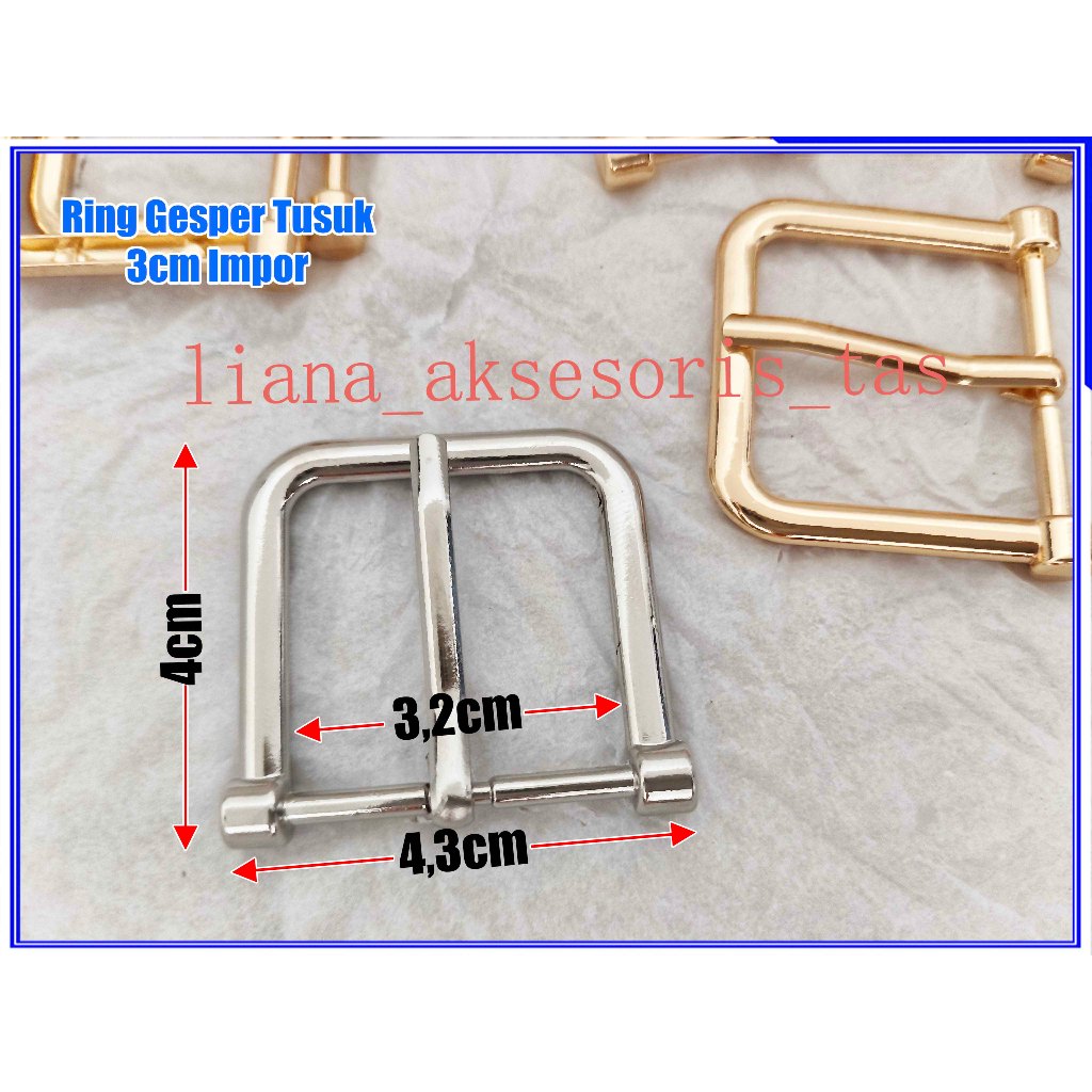 -RING TUSUK 3cm Bahan Cor - RING JALAN GESPER JARUM TAS IMPORT - POPULER - GC30