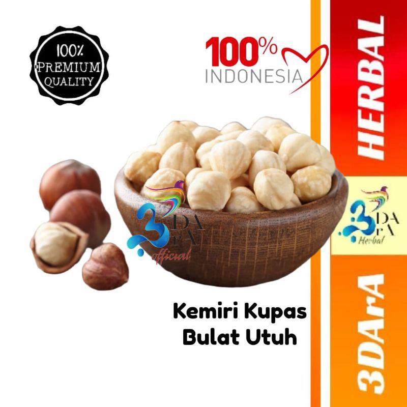 

Kemiri Kupas Bulat Utuh Premium