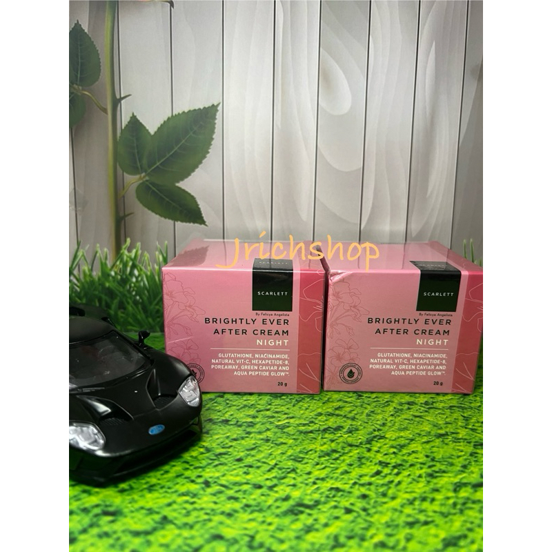 Scarlett Whitening Brightly Ever After Night Cream - Moisturizer Krim Pelembab Wajah untuk Mencerahk