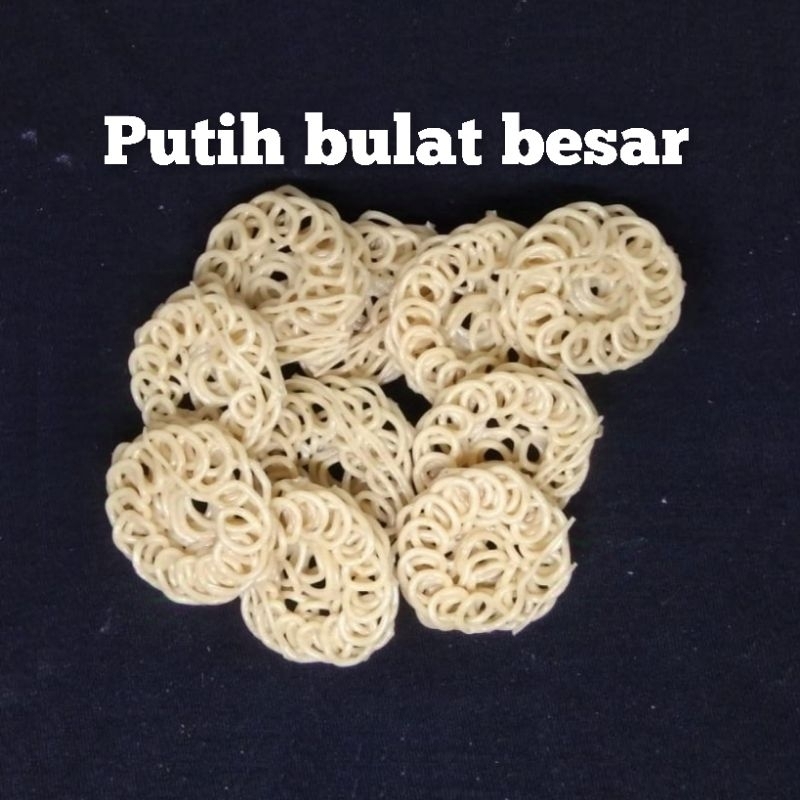 

kerupuk rantai putih bulat besar mentah 250gram / krecek kerupuk bandung