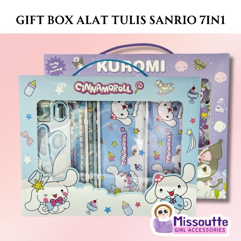 

gift box stationary sanrio | alat tulis sanrio | stationary kuromi | gift box kuromi