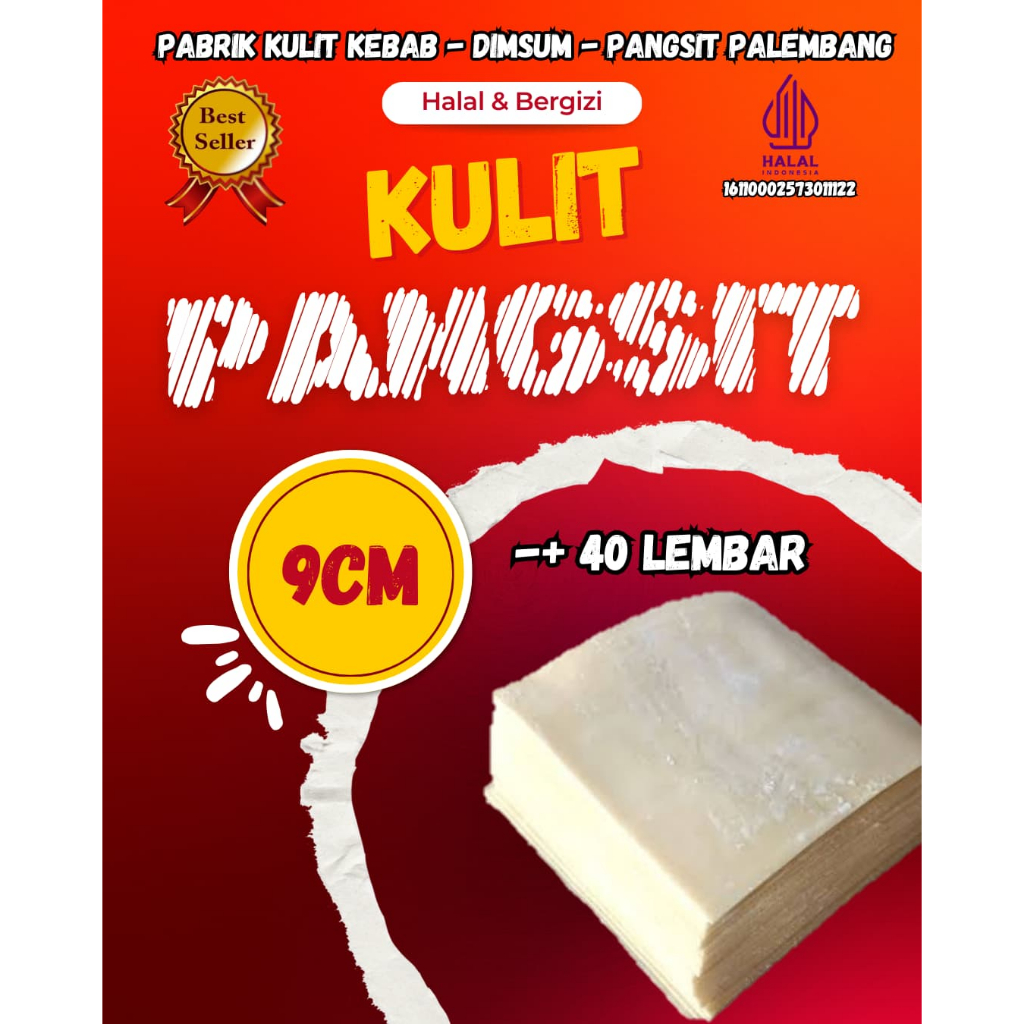 

Kulit Pangsit ukuran 9cm 300gram (-+ 50 lembar )