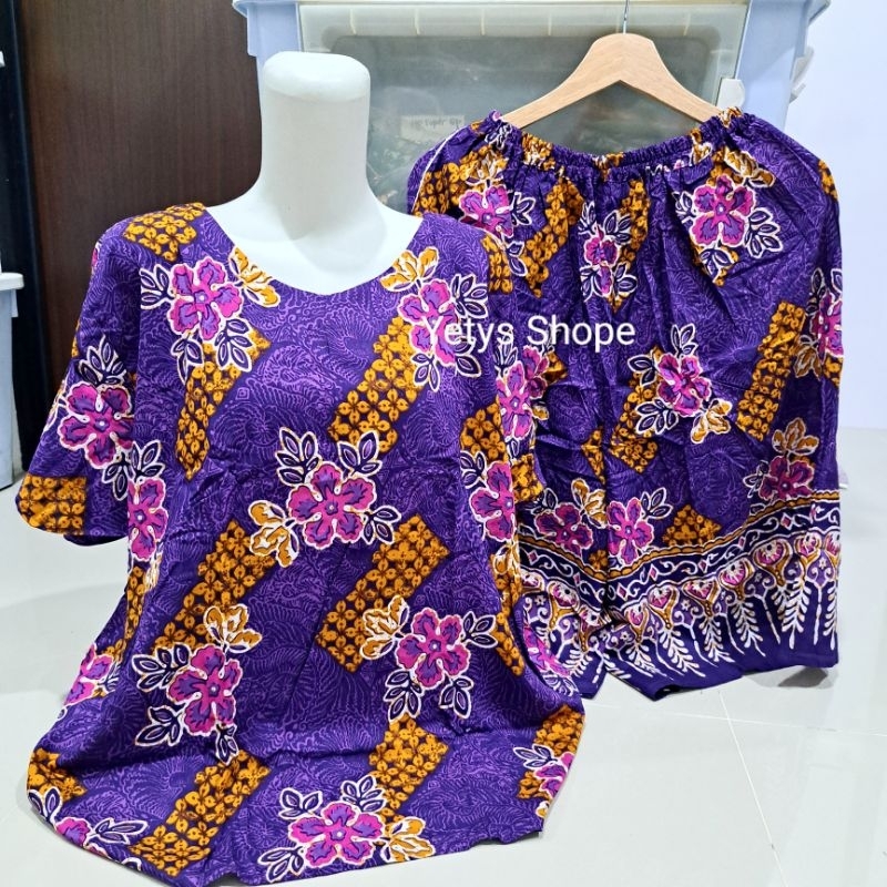 LD130 Super Jumbo Kulot Baju Tidur Piyama Rayon Gajah Putih