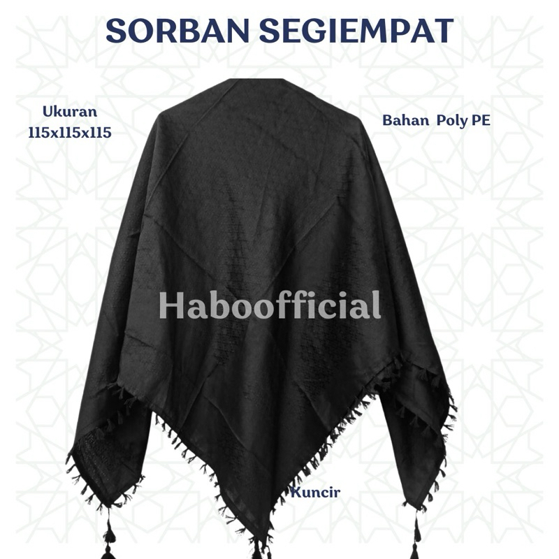 SORBAN POLOS HITAM / SORBAN PUTIH POLOS/SORBAN MOTIF/ SORBAN  LAKI LAKI/ SERBAN MUSLIM / SORBAN ARAB