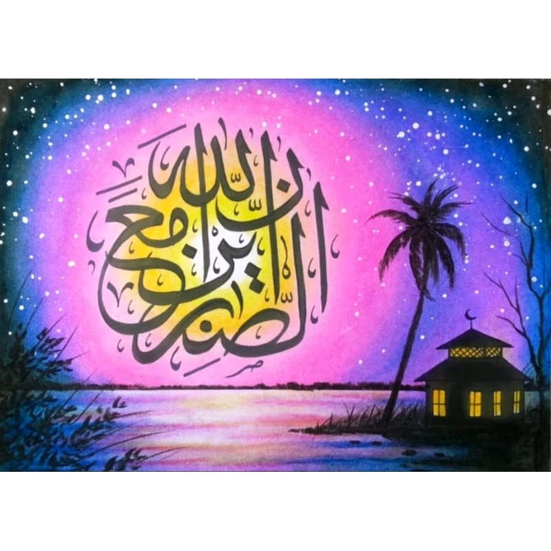 

Lukusan Kaligrafi kertas A4 asli tangan bukan digital painting