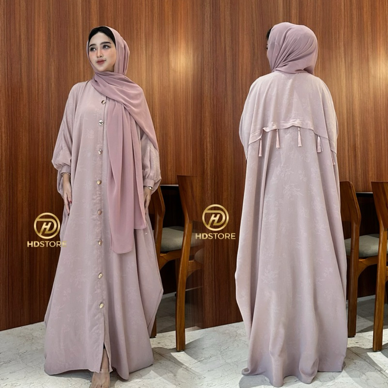 NEW ABAYA KAFTAN HAGIA GAMIS RAYA SERIES GAMIS ABAYA MEWAH KAFTAN JUMBO ABAYA TURKEY JET BLACK GAMIS