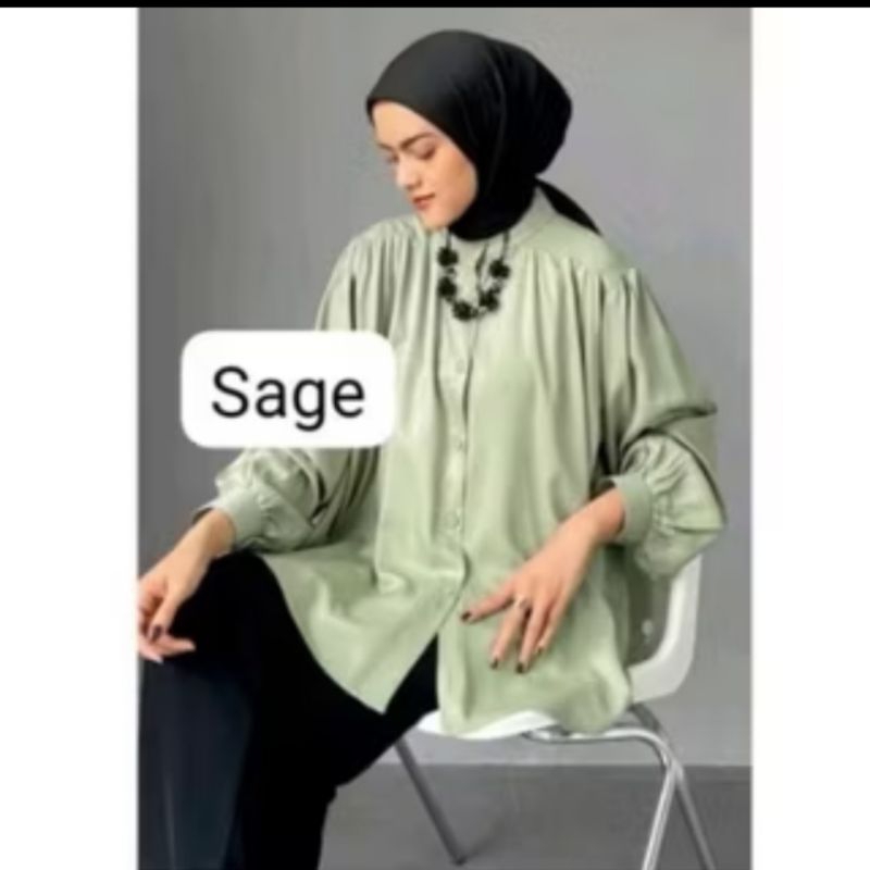 NABILA BLOUSE RAYON TWILL POLOS