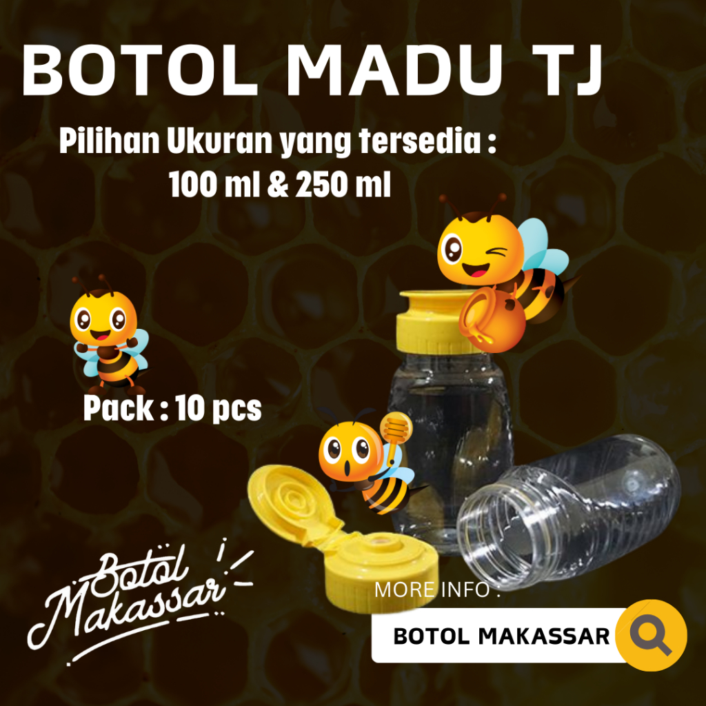 Botol Madu TJ 250 ml / Botol Kemasan Madu
