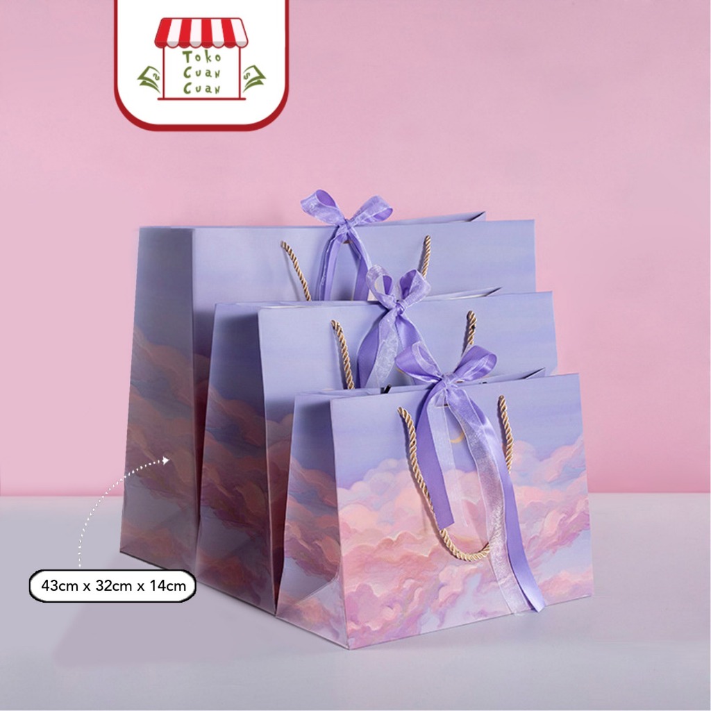 

TCC FREE 2PITA Paperbag Marble Motif Marmer Kantong Goodie Bag Hampers + Pita Premium Gift Bag Tas Hadiah Kado Wedding Mewah