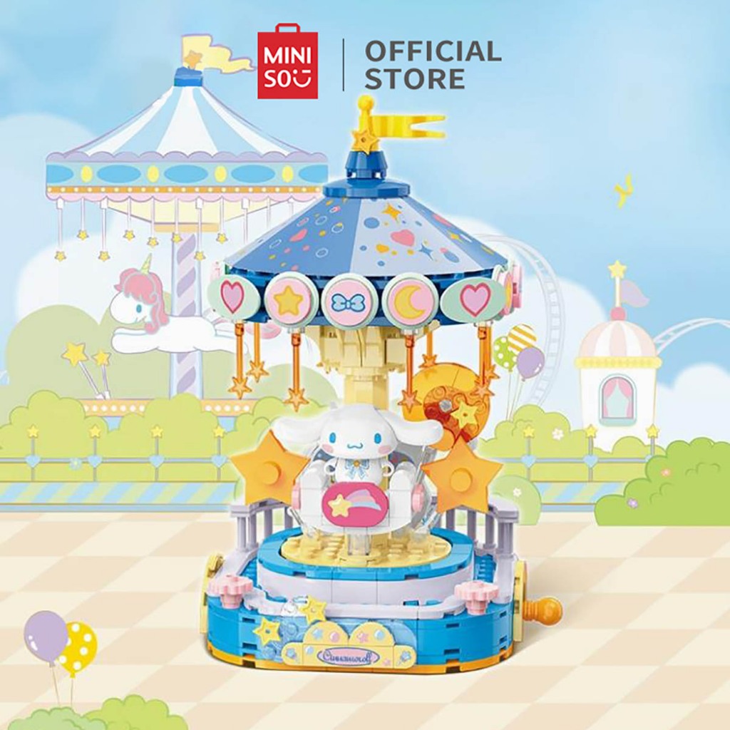 Miniso x Sanrio Charaters Colorful Amusement Park Series Building Blocks Educational Toys