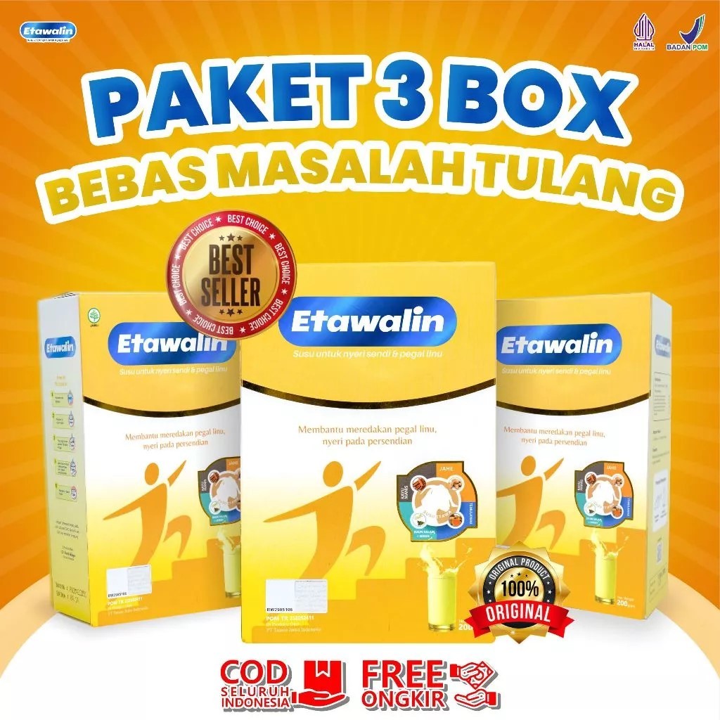 

PAKET HEMAT!!! Etawalin 3 Box - Susu Kambing Etawalin Asli Original Atasi Nyeri Sendi dan Tulang