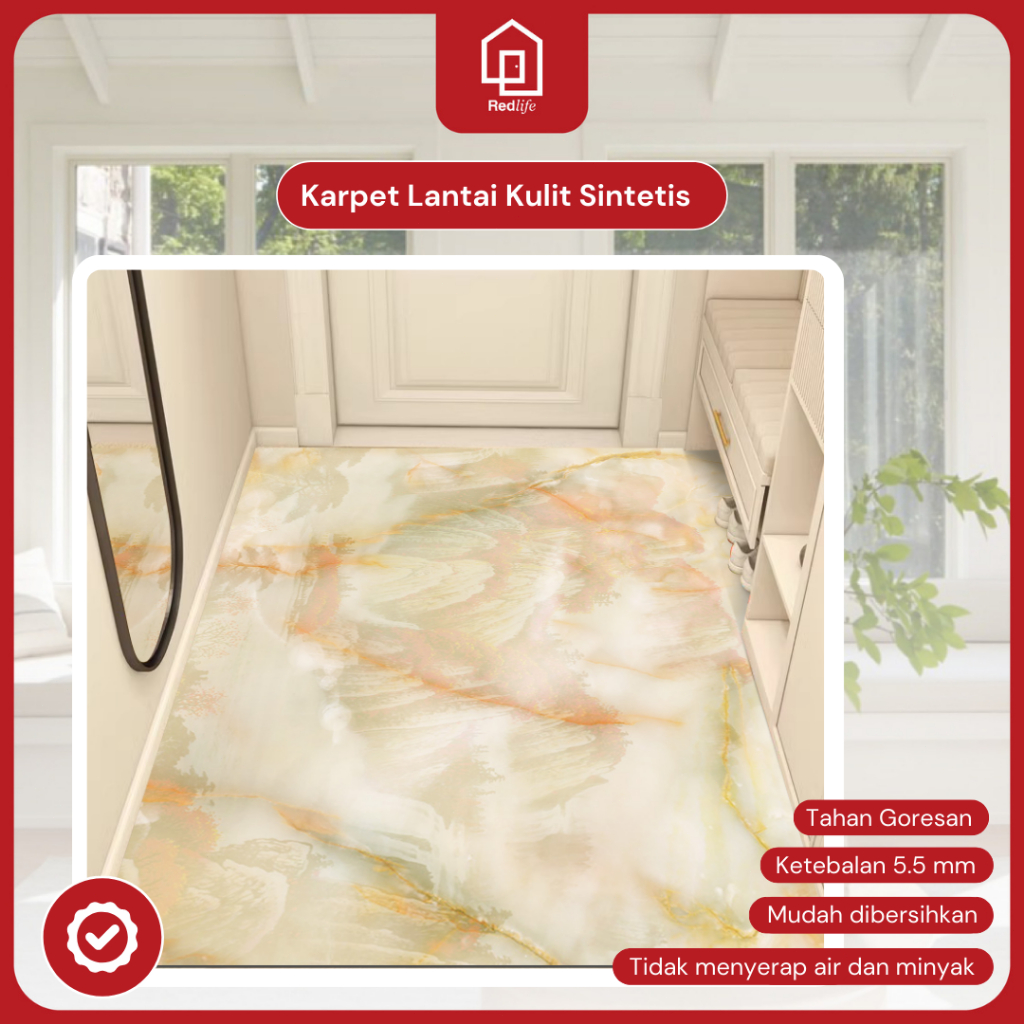 Karpet Lantai Motif Batu Marmer / Alas Lantai Dapur Motif Marmer Mudah dibersihkan dengan kualitas p