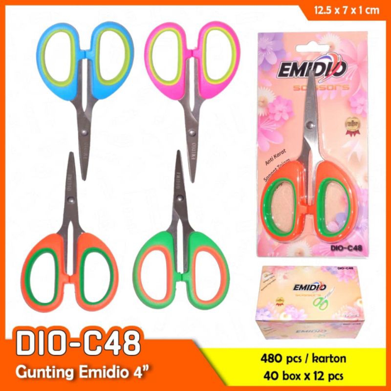 

Gunting Emidio | Ukuran 10 cm, 16 cm, 20 cm | Gunting kertas / kain Tajam | Gunting Dapur