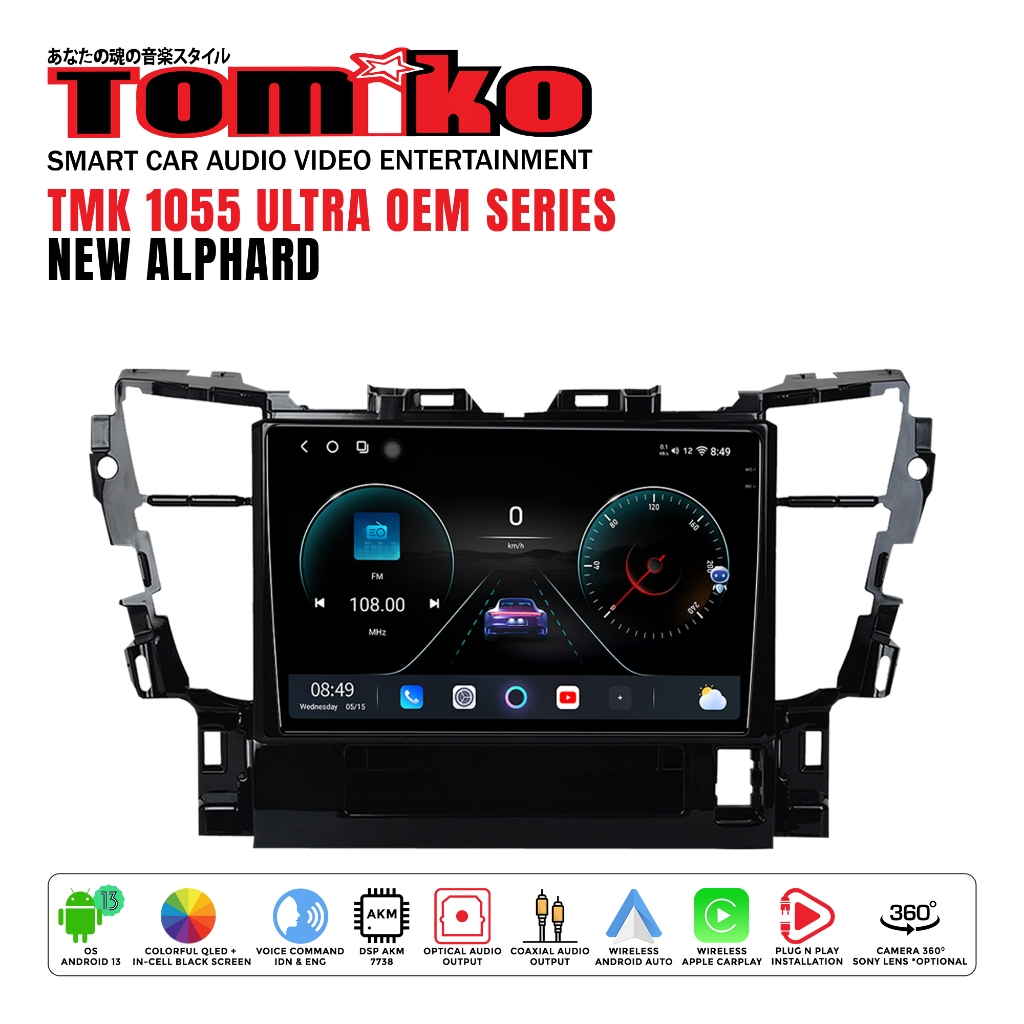 Tomiko - headunit android tmk 1055 ultra oem for New Alphard